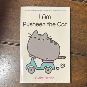 Pusheen the Cat on Scooter Book - Gray and Pink